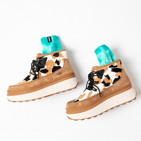 ugg marin bootie cow print